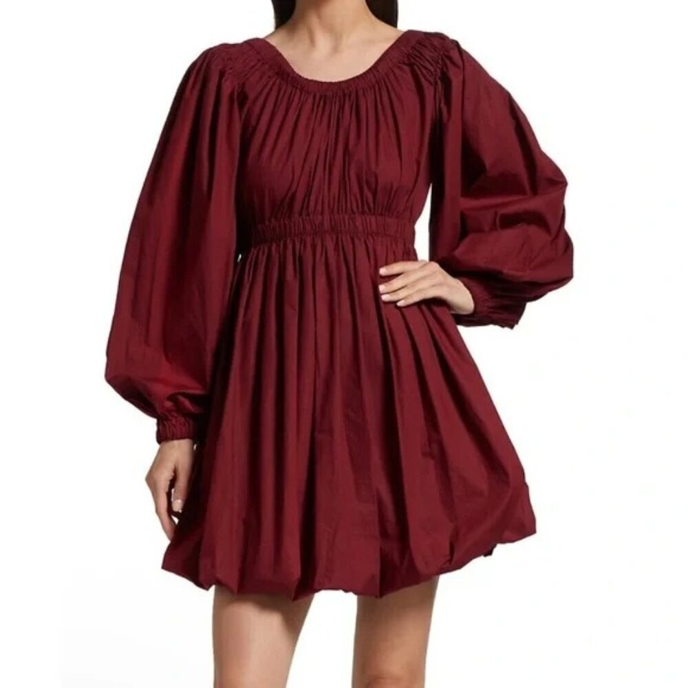 NWT Ulla Johnson Martine Dress in Bordeaux Deep Red $395